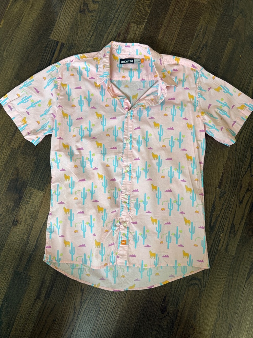 Pink Cactus Print Short-Sleeve Shirt from Wildfang